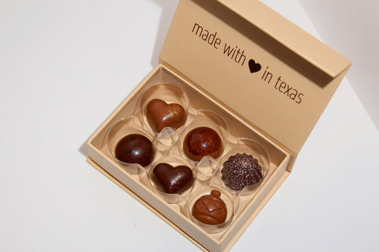 Artisan Chocolate Box | Holiday Ornament Box | 6 Piece Box