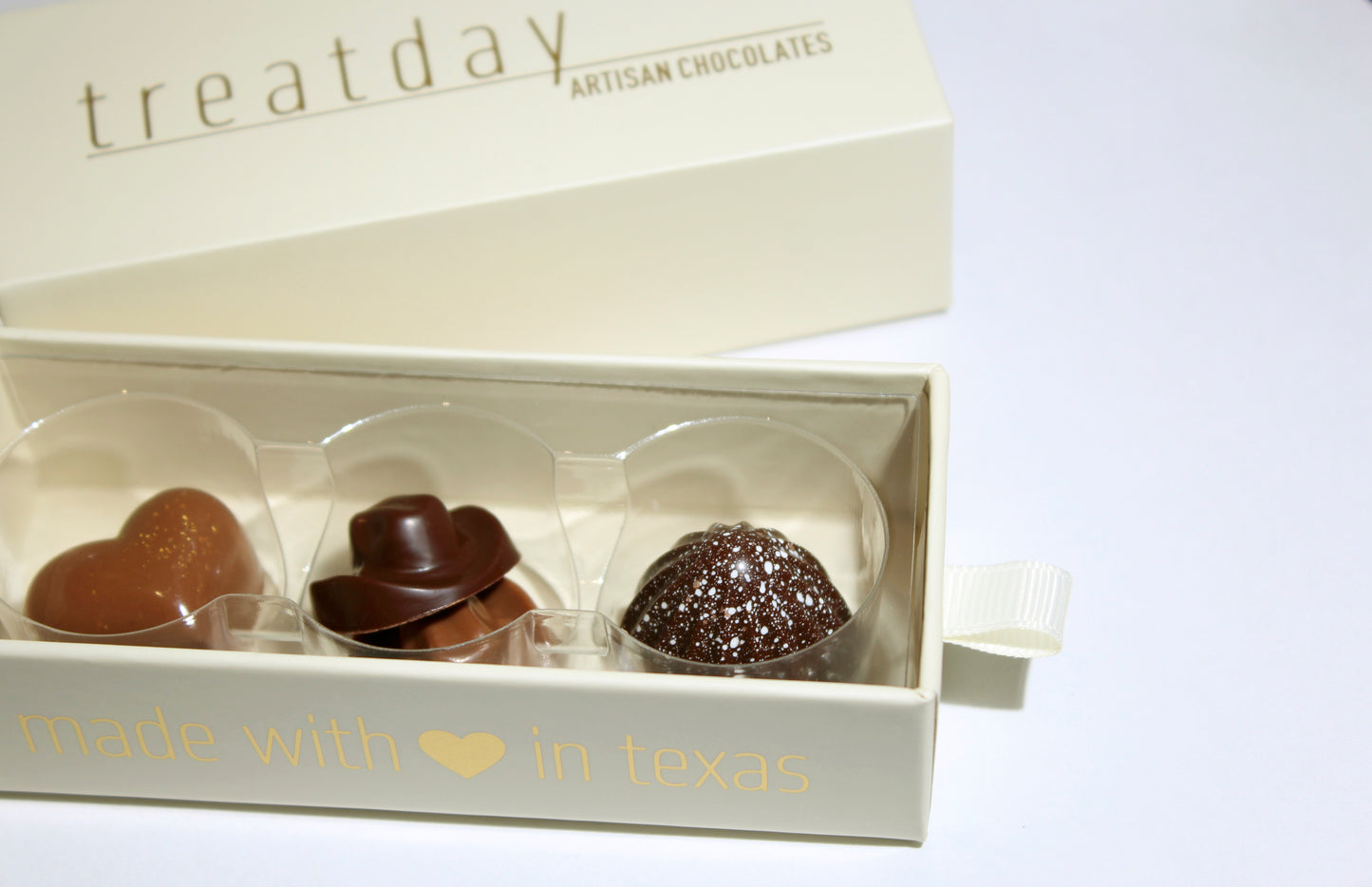 Artisan Chocolate Box | Texas Treats | 3 Piece Box