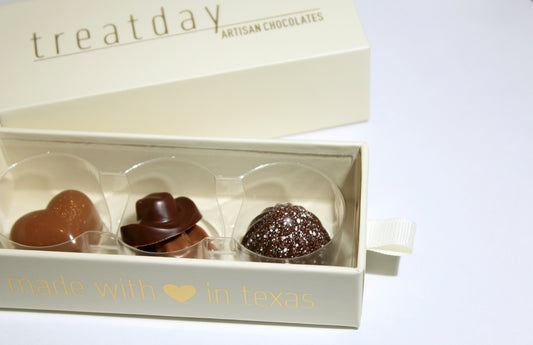 Artisan Chocolate Box | Texas Treats | 3 Piece Box